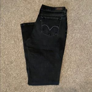 Women’s Black Levi’s 505 Straight Stretch Jeans 8